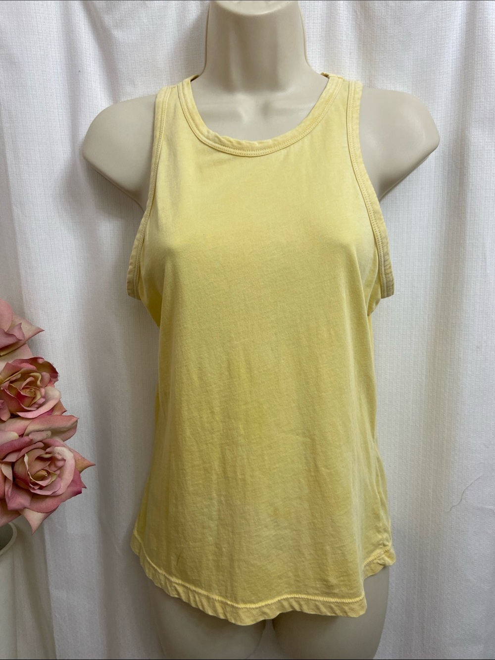Cotton Citizen Standard Tank Supima Cotton Yellow Racerback Tank